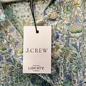 J.Crew Liberty Fabric Shirt in Blue and Green Floral